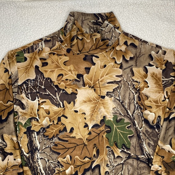 Vintage Cabela’s Advantage Camouflage Fleece Long Sleeve Shirt: Size Extra Large - Picture 3 of 11